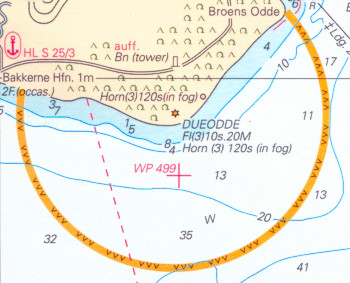 section of a nautical chart