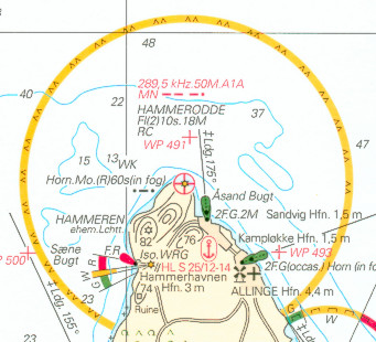 section of a nautical chart