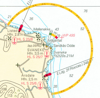 section of a nautical chart