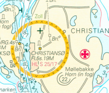 section of a nautical chart