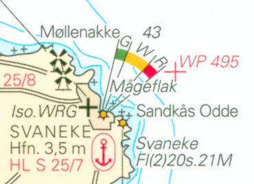 section of a nautical chart