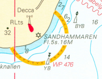 section of a nautical chart