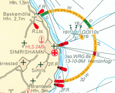section of a nautical chart