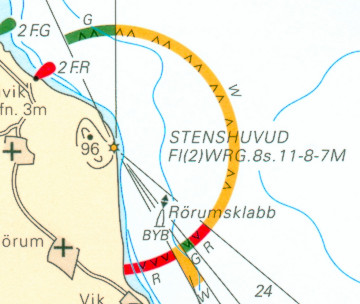 section of a nautical chart