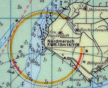 section of a nautical chart