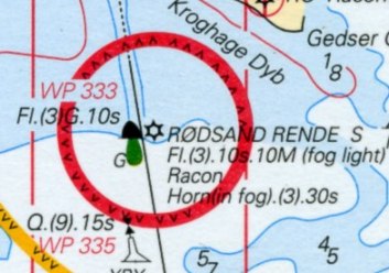 section of a nautical chart