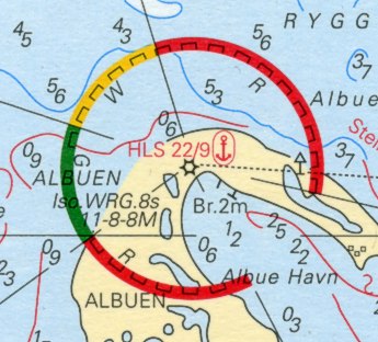 section of a nautical chart