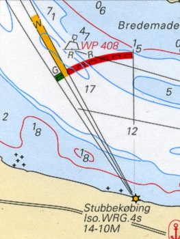 section of a nautical chart