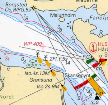 section of a nautical chart
