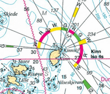 section of a nautical chart
