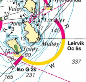 section of a nautical chart