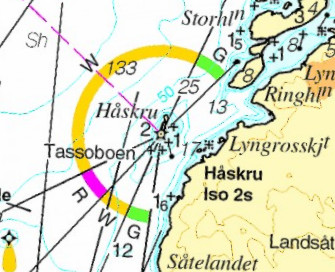 section of a nautical chart