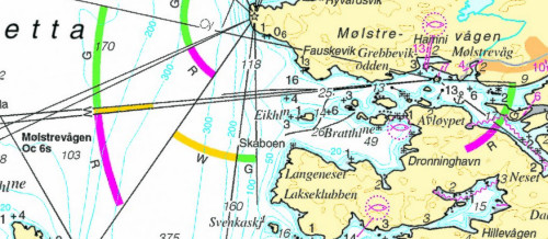 section of a nautical chart