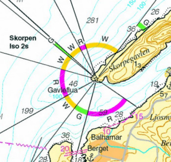 section of a nautical chart