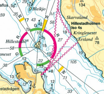 section of a nautical chart