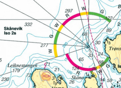 section of a nautical chart