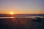 sunset near Hirtshals in Denmark