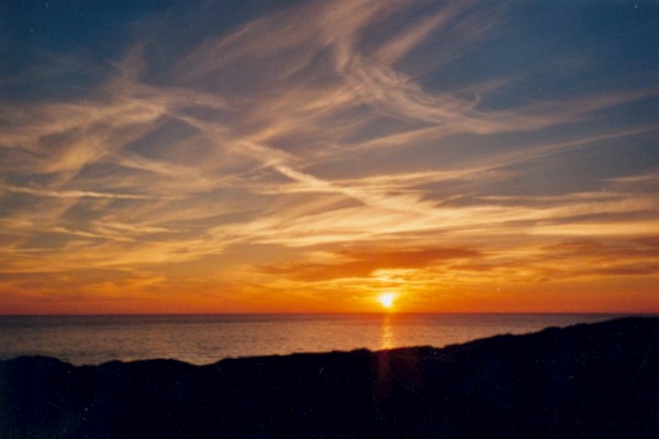 Sonnenuntergang bei Hirtshals in Dänemark