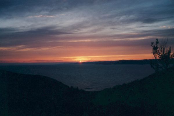sunset near Langerhuse in Denmark