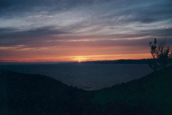 Sonnenuntergang bei Langerhuse in Dänemark